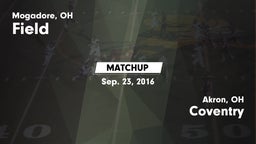 Matchup: Field  vs. Coventry  2016