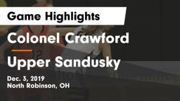 Colonel Crawford  vs Upper Sandusky  Game Highlights - Dec. 3, 2019