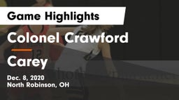 Colonel Crawford  vs Carey  Game Highlights - Dec. 8, 2020