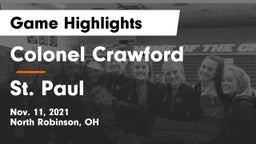 Colonel Crawford  vs St. Paul  Game Highlights - Nov. 11, 2021