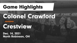 Colonel Crawford  vs Crestview  Game Highlights - Dec. 14, 2021