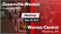 Matchup: Greenville-Weston vs. Warren Central  2016