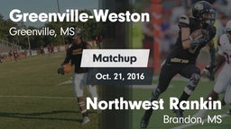 Matchup: Greenville-Weston vs. Northwest Rankin  2016