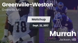 Matchup: Greenville-Weston vs. Murrah  2017