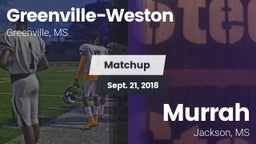 Matchup: Greenville-Weston vs. Murrah  2018