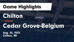 Chilton  vs Cedar Grove-Belgium  Game Highlights - Aug. 26, 2023