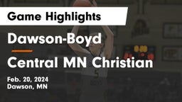 Dawson-Boyd  vs Central MN Christian Game Highlights - Feb. 20, 2024