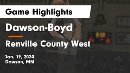 Dawson-Boyd  vs Renville County West  Game Highlights - Jan. 19, 2024
