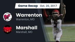 Recap: Warrenton  vs. Marshall  2017