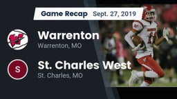 Recap: Warrenton  vs. St. Charles West  2019