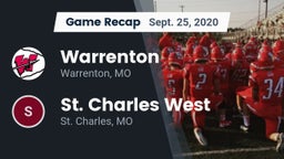 Recap: Warrenton  vs. St. Charles West  2020