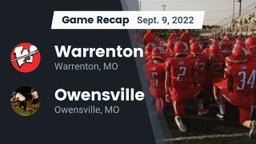 Recap: Warrenton  vs. Owensville  2022