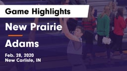 New Prairie  vs Adams  Game Highlights - Feb. 28, 2020