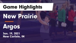 New Prairie  vs Argos Game Highlights - Jan. 19, 2021