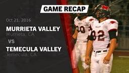 Recap: Murrieta Valley  vs. Temecula Valley  2016