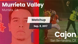 Matchup: Murrieta Valley vs. Cajon  2017