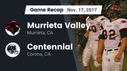Recap: Murrieta Valley  vs. Centennial  2017