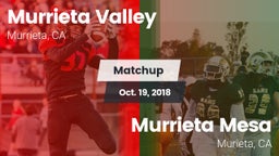 Matchup: Murrieta Valley vs. Murrieta Mesa  2018