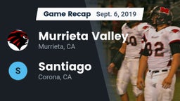 Recap: Murrieta Valley  vs. Santiago  2019