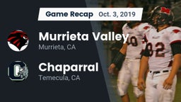 Recap: Murrieta Valley  vs. Chaparral  2019