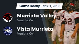 Recap: Murrieta Valley  vs. Vista Murrieta  2019