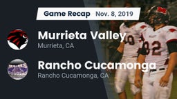 Recap: Murrieta Valley  vs. Rancho Cucamonga  2019