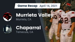 Recap: Murrieta Valley  vs. Chaparral  2021