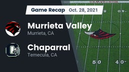 Recap: Murrieta Valley  vs. Chaparral  2021