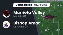 Recap: Murrieta Valley  vs. Bishop Amat  2022