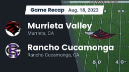 Recap: Murrieta Valley  vs. Rancho Cucamonga  2023