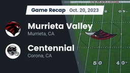 Recap: Murrieta Valley  vs. Centennial  2023