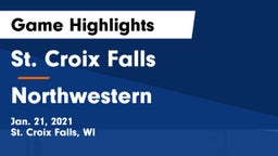 St. Croix Falls  vs Northwestern  Game Highlights - Jan. 21, 2021