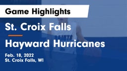 St. Croix Falls  vs Hayward Hurricanes  Game Highlights - Feb. 18, 2022