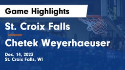 St. Croix Falls  vs Chetek Weyerhaeuser  Game Highlights - Dec. 14, 2023