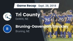 Recap: Tri County  vs. Bruning-Davenport/Shickley  2018