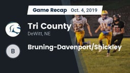 Recap: Tri County  vs. Bruning-Davenport/Shickley 2019