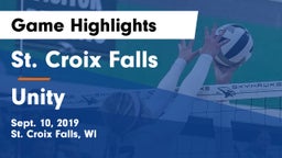 St. Croix Falls  vs Unity  Game Highlights - Sept. 10, 2019