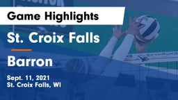 St. Croix Falls  vs Barron  Game Highlights - Sept. 11, 2021
