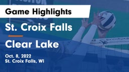 St. Croix Falls  vs Clear Lake Game Highlights - Oct. 8, 2022