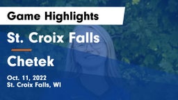 St. Croix Falls  vs Chetek Game Highlights - Oct. 11, 2022