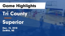 Tri County  vs Superior  Game Highlights - Dec. 15, 2018