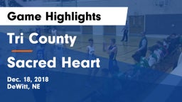 Tri County  vs Sacred Heart  Game Highlights - Dec. 18, 2018