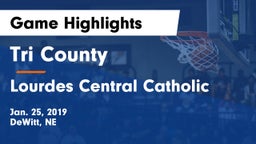 Tri County  vs Lourdes Central Catholic  Game Highlights - Jan. 25, 2019