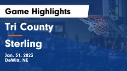 Tri County  vs Sterling  Game Highlights - Jan. 31, 2023