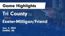 Tri County  vs Exeter-Milligan/Friend Game Highlights - Jan. 2, 2024