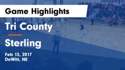 Tri County  vs Sterling  Game Highlights - Feb 13, 2017