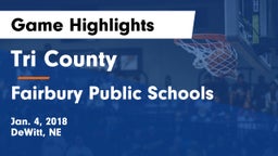 Tri County  vs Fairbury Public Schools Game Highlights - Jan. 4, 2018