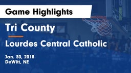 Tri County  vs Lourdes Central Catholic  Game Highlights - Jan. 30, 2018