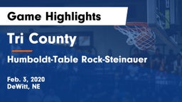 Tri County  vs Humboldt-Table Rock-Steinauer  Game Highlights - Feb. 3, 2020