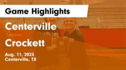 Centerville  vs Crockett  Game Highlights - Aug. 11, 2023